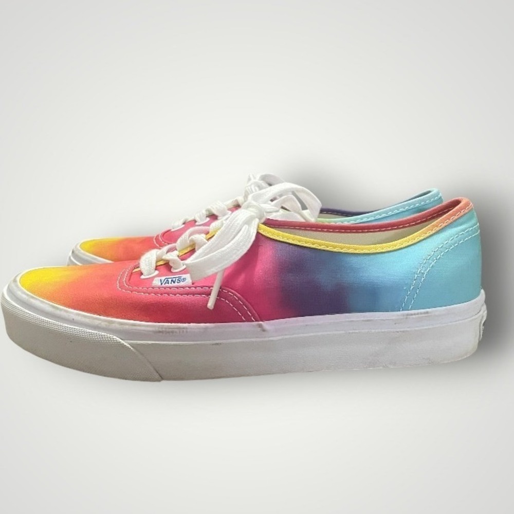 Vans Sneakers Womens 7.5 Mens 6 Rainbow Ombre Gradient Shoes Skater Streetwear - Picture 2 of 8